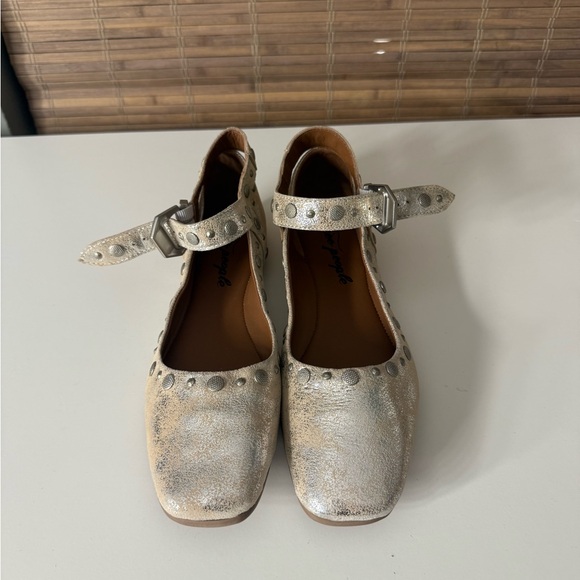 Free People Mystic Mary Jane Flats Champagne 9 - Picture 2 of 8